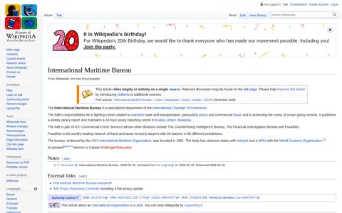 International Maritime Bureau - Wikipedia