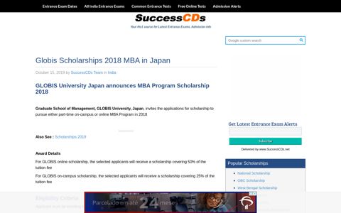 Globis Scholarships 2018 MBA in Japan - SuccessCDs.net