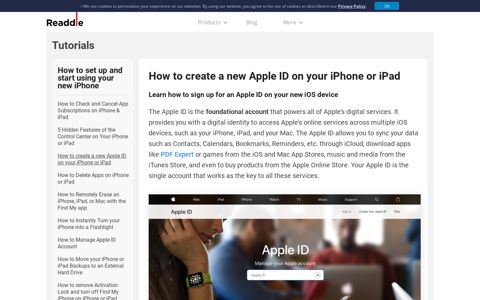 How to create a new Apple ID on your iPhone or iPad - Readdle