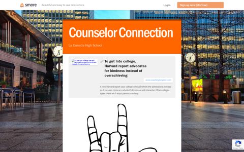 Counselor Connection | Smore Newsletters