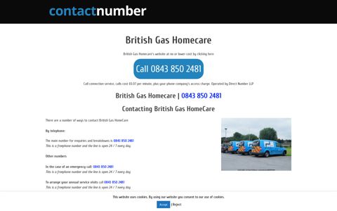 British Gas Homecare | 0843 850 2481 | Contact Phone Number