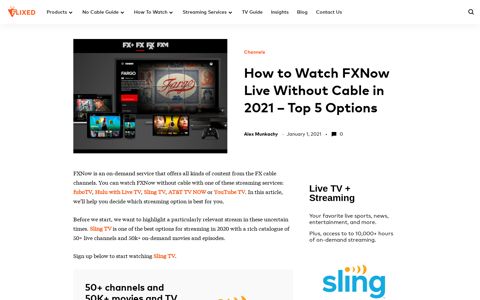 How to Watch FXNow Live Without Cable - Top 5 Options