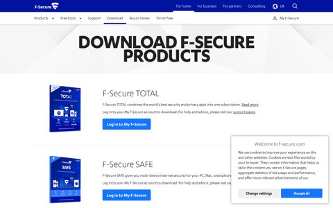 Download the latest product versions | F-Secure