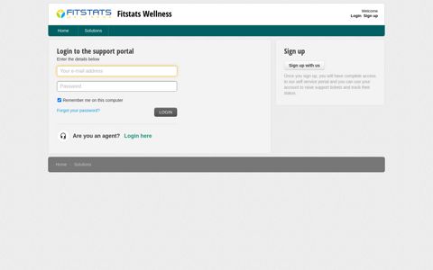Login to the support portal - Fitstats Wellness