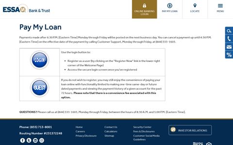 Pay My Loan - ESSA Bank & Trust