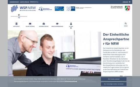 Einheitlicher Ansprechpartner | Service.Wirtschaft.NRW