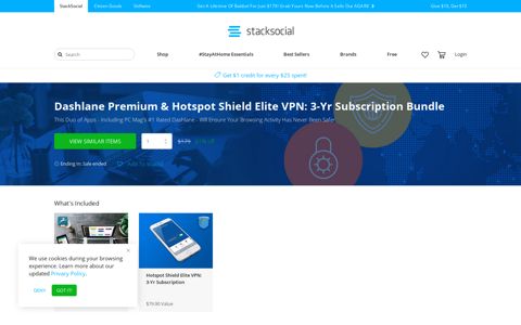 Dashlane Premium & Hotspot Shield Elite VPN: 3-Yr ...