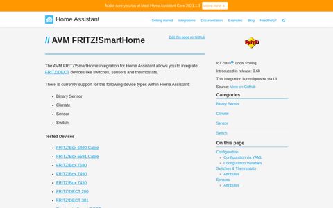 AVM FRITZ!SmartHome - Home Assistant