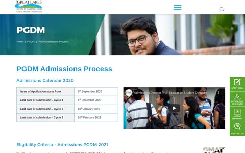 PGDM 2021-23 Admissions Process | Great Lakes Chennai ...