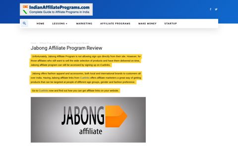 Jabong Affiliate Program Review | IndianAffiliatePrograms.com