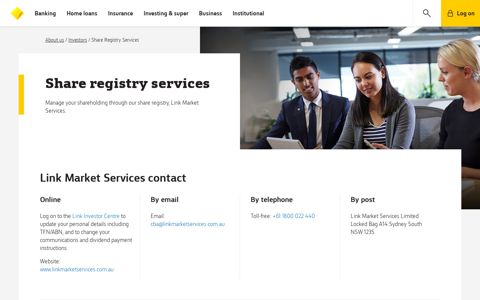 Share Registry Services - CommBank