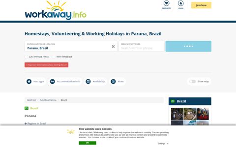 Homestays, Volunteering & Working Holidays in Parana, Brazil