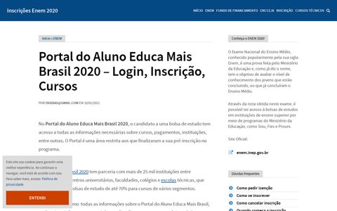 Portal do Aluno Educa Mais Brasil 2020 - Login, Inscrição ...