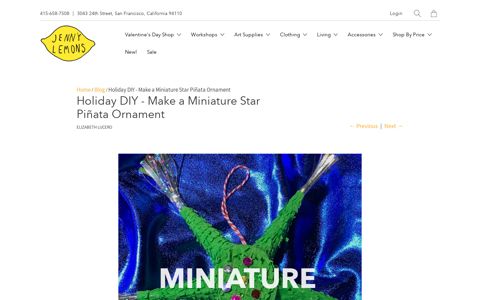 Holiday DIY - Make a Miniature Star Piñata Ornament - Jenny ...