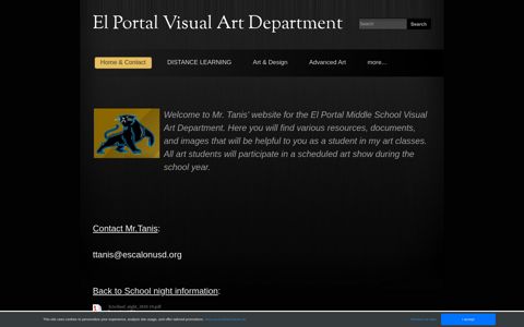 El Portal Visual Art Department - Home & Contact
