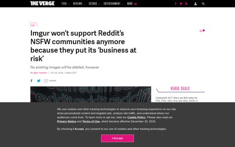 Imgur won't support Reddit's NSFW communities anymore ...