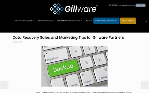 Gillware Data Recovery Partner Sales and Marketing Tips