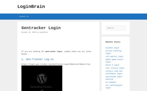 Gentracker - Gen-Tracker Log-In - LoginBrain