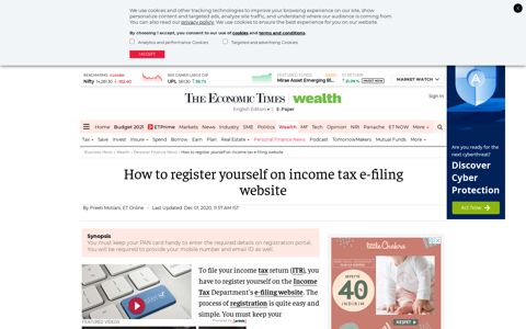 Income Tax e-filing Registration: How to register yourself on ...