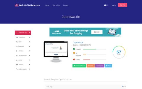 Juprowa.de Website Statistics, SEO Issues and Optimization Tips