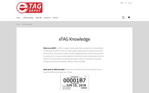 eTAG Knowledge - eTAG Depot