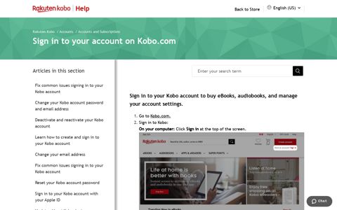 Sign in to your account on Kobo.com – Rakuten Kobo
