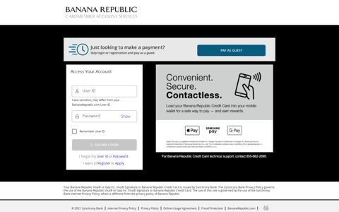 Manage Your Banana Republic Credit Card Account