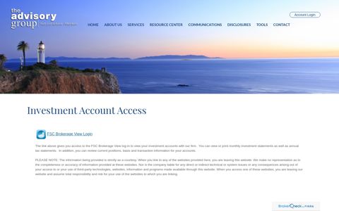 Investment Account Access - The Advisory Group