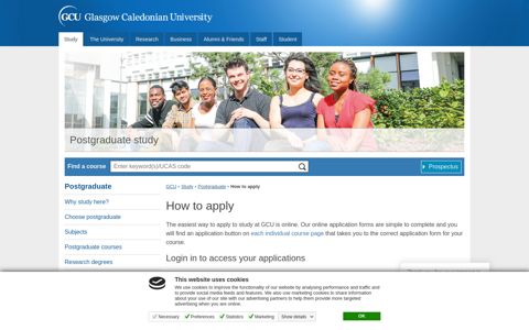 How to apply | GCU - Glasgow Caledonian University