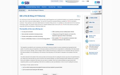 Income Tax - State Bank of India - Personal Banking