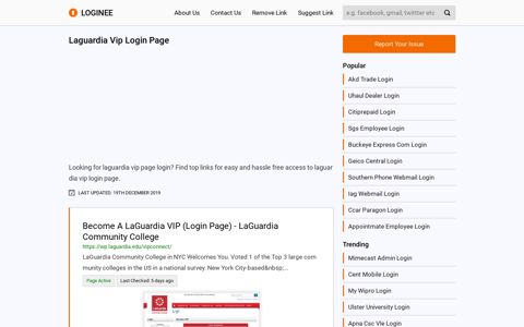 Laguardia Vip Login Page - loginee.com logo loginee