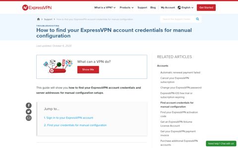 How to Find Your VPN Account Credentials | ExpressVPN