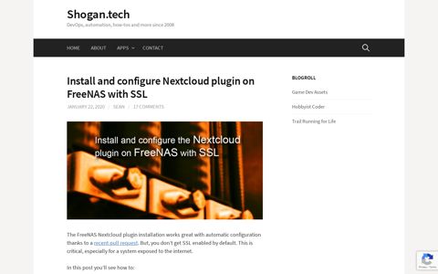 Install and configure Nextcloud plugin on FreeNAS with SSL ...