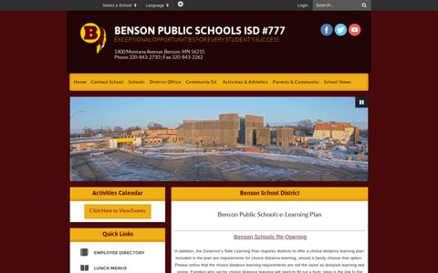 Benson School District 777: Home