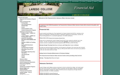 Financial Aid - Laredo College