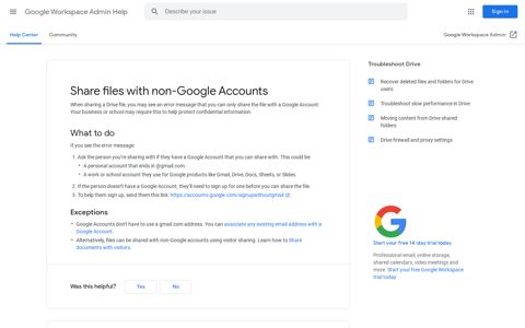 Share files with non-Google Accounts - Google Workspace ...