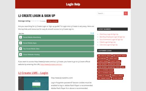 Lj Create Login & sign in guide, easy process to login into ...