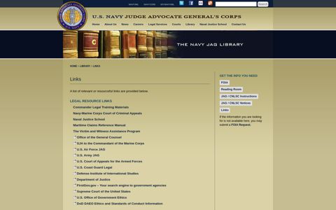 Links | US Navy JAG Corps - Jag.navy.mil
