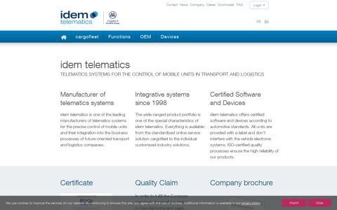 Telematics systems for 15 years - idem telematics