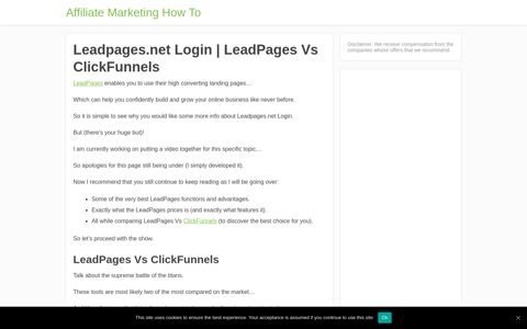 Leadpages.net Login | LeadPages Vs ClickFunnels – Affiliate ...