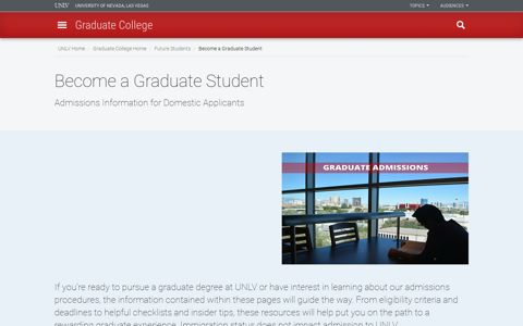 Become a Graduate Student | Graduate College | University of ...