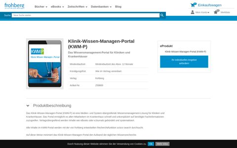 Klinik-Wissen-Managen-Portal (KWM-P) - Thieme & Frohberg