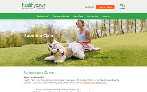 Pet Insurance Claims | Healthy Paws Pet Insurance