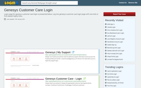 Genesys Customer Care Login - Loginii.com