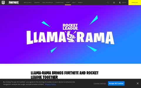 Llama-Rama Brings Fortnite and Rocket League Together