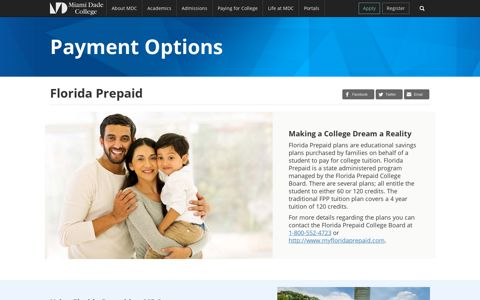 Florida Prepaid | Payment Options | Miami Dade College