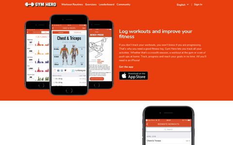 Gym Hero: Workout log for iPhone