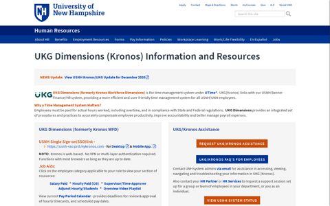 UKG Dimensions (Kronos) Information and Resources | UNH ...