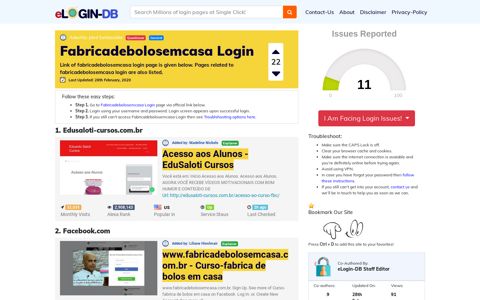 Fabricadebolosemcasa Login - A database full of login pages ...