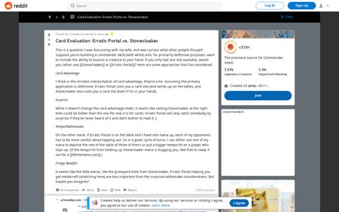 Card Evaluation: Erratic Portal vs. Stonecloaker : EDH - Reddit